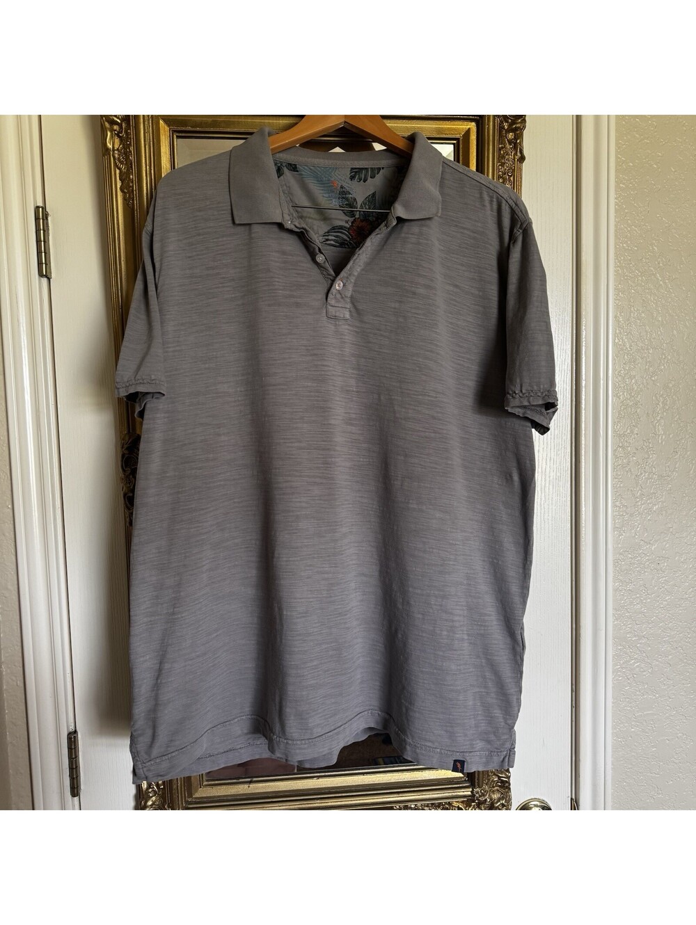 Margaritaville Island Reserve Polo Shirt Mens XL Gray Short Sleeve Beach Golf